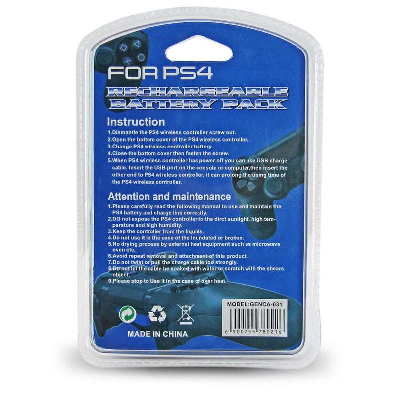 2000Mah Battery Pack For PlayStation 4 PS4