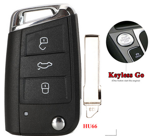 Volkswagen Golf Mk7 3 Button Car Remote and Chip 3BTN MQB 433MHZ 4