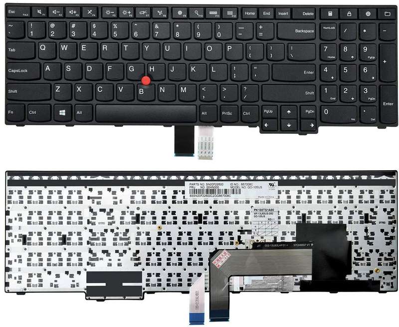 Replacement Laptop Keyboard For Lenovo E550 US Layout