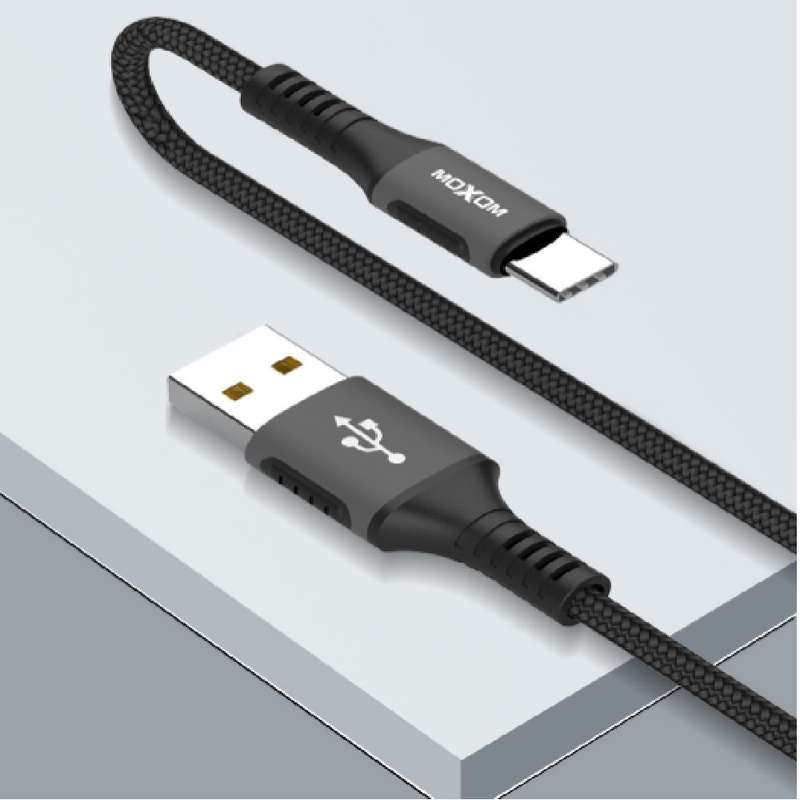 CC-82 Moxom Fast Charge 5A USB-C Cable For Cell Phones - Black
