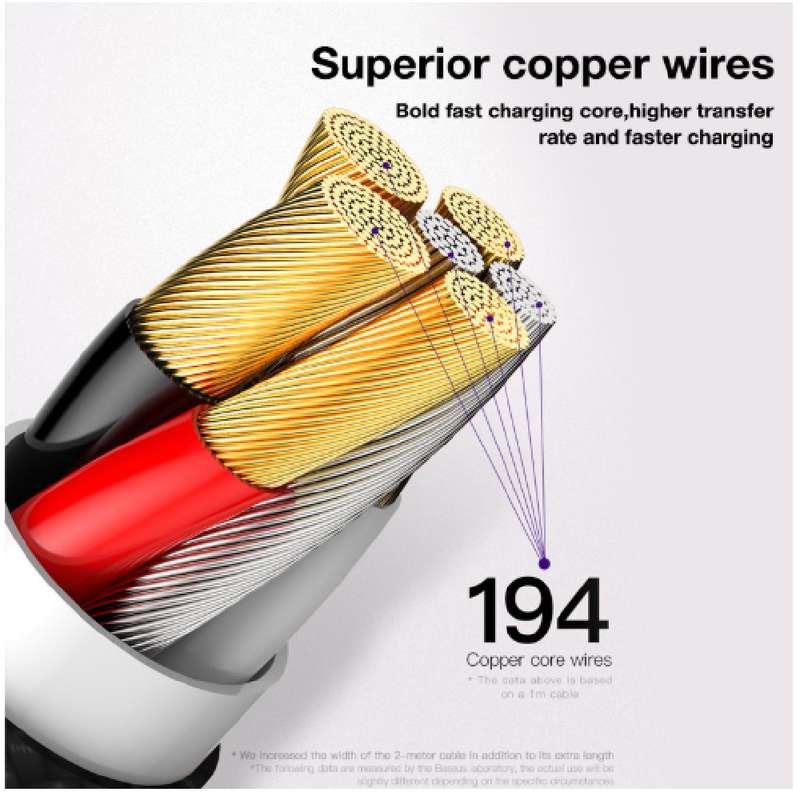 CC-82 Moxom Fast Charge 5A USB-C Cable For Cell Phones - Black
