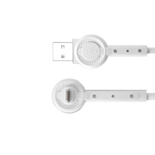 MX-CB01 Moxom 2.4A Micro-USB Cable Stand For Mobile Phone - White