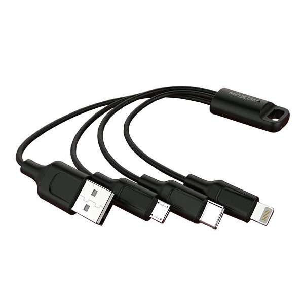 3-in-1 Moxom Key Chain Charging Cable CC-69 For Mobile Phones