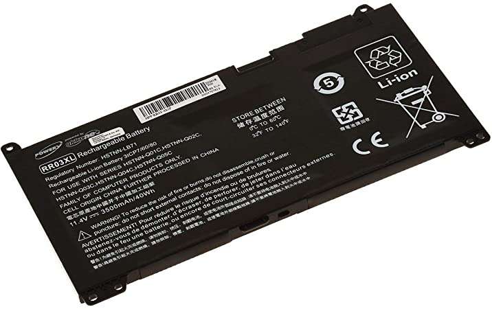 Replacement battery for Hp RR03XL ProBook 450 G4 11.1V Capacity: 48Wh