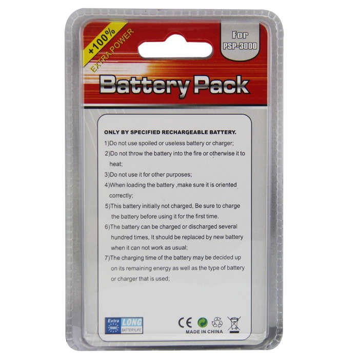 3.6V 2400mAh Battery Pack For PlayStation PSP 2000 Slim/PSP 3000