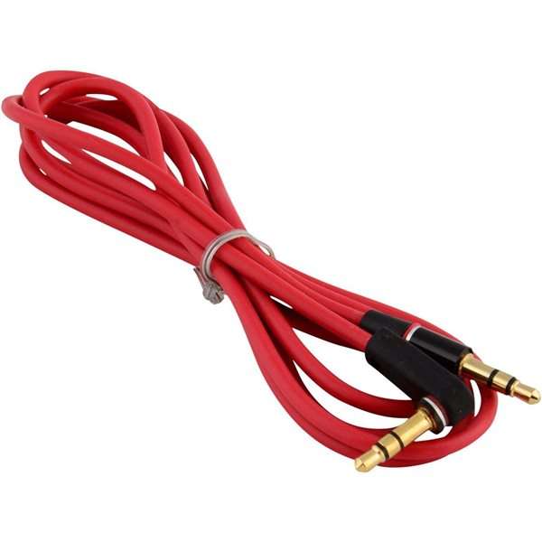 3.5mm AUX Braided Male Cable for PC/Headphone/Smartphone Red