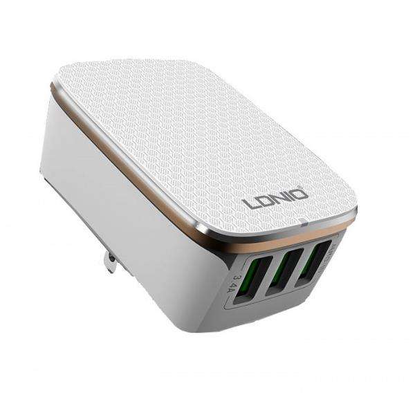 LDNIO 3 Port USB 3.4A Quick Charger For Smartphone/Mp3 Player etc.