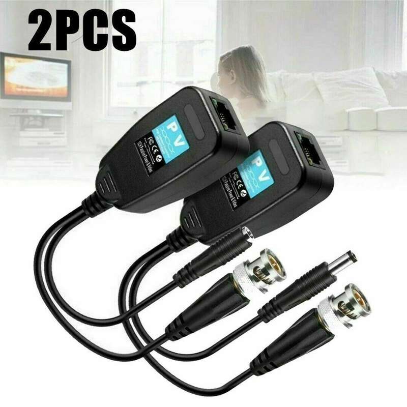 2 Pieces 8MP BNC-RJ45 CCTV Twisted Pair Passive Video Balun