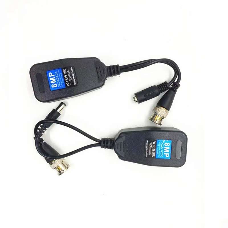 2 Pieces 8MP BNC-RJ45 CCTV Twisted Pair Passive Video Balun