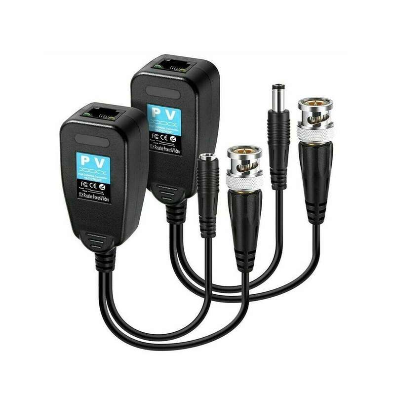 2 Pieces 8MP BNC-RJ45 CCTV Twisted Pair Passive Video Balun