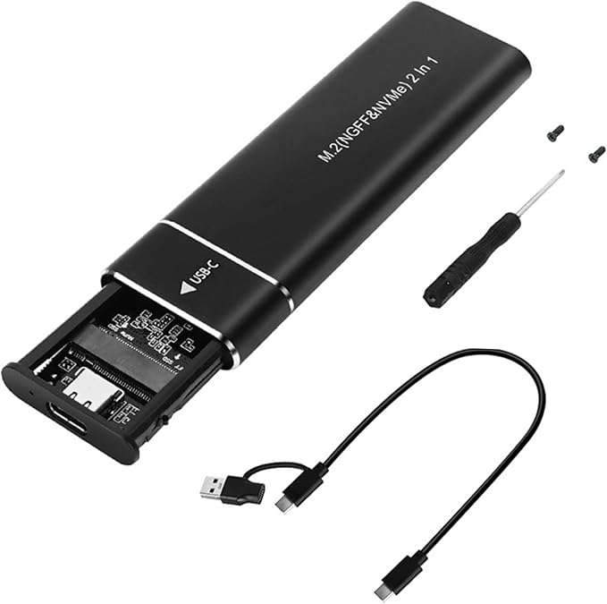 M.2 NGFF to USB 3.0/3.1 Type-C SSD Case Adapter Aluminium Box