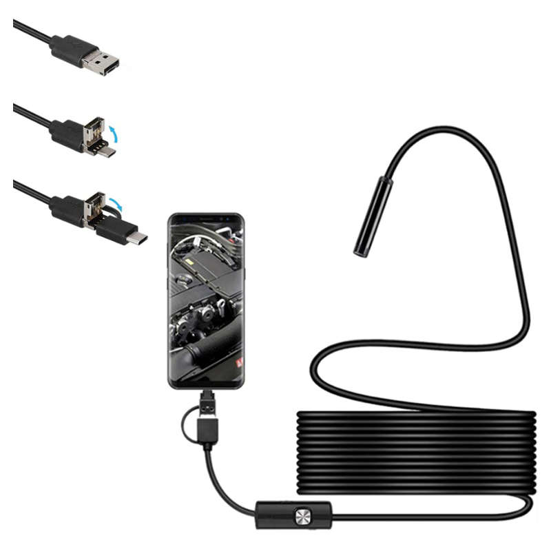 3 in 1 Type-C Android PC Endoscope cable 1m