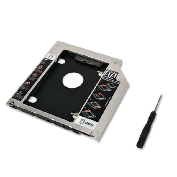 12.7mm Optical Bay Second SATA Hard Drive Caddy Module Tray for laptop
