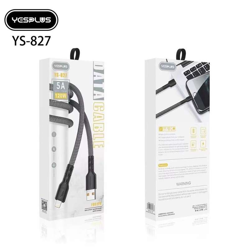 YESPLUS YS-827 120W USB TO Lightning iPhone Cable