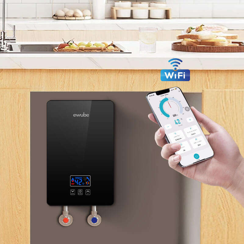 Ewube 6KW 220V Electric Instant Tankless Water Geyser With Wi-Fi & APP Control SA-01