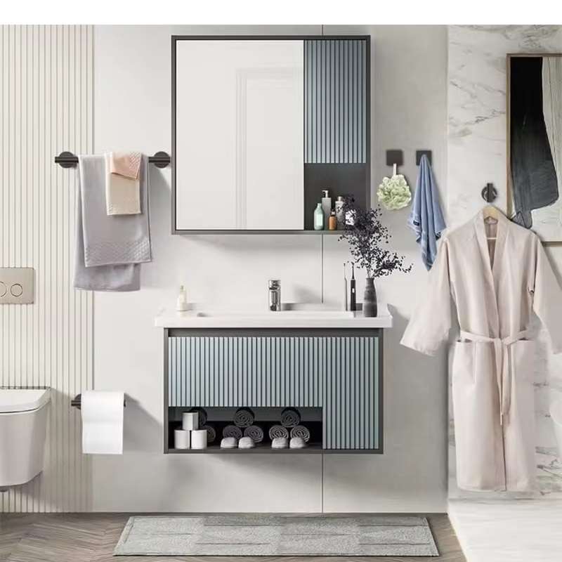 Ewube Luxury Finish Wall Mounted 7 Piece Bathroom Accessories Set - Black