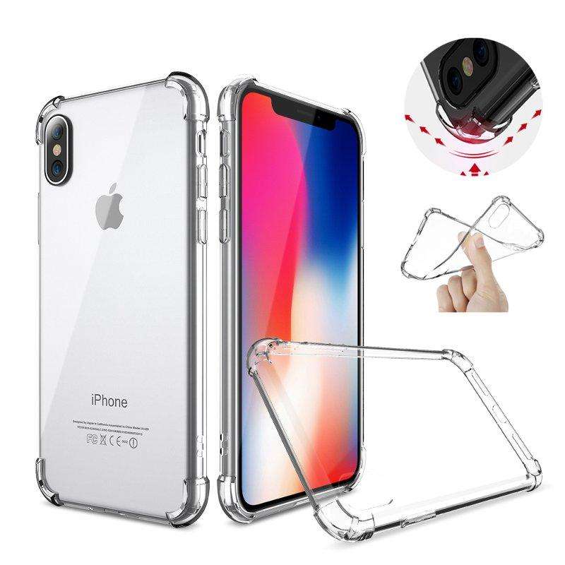 Shockproof Clear For TPU Protective Bumper Back Cover Iphone X