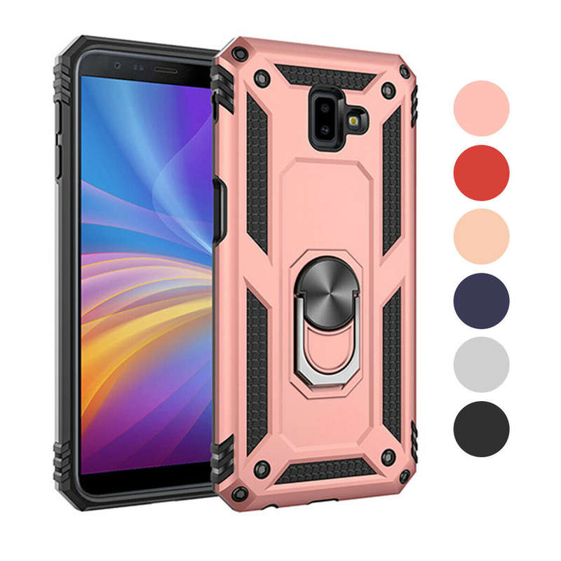 Rugged Armor Heavy Duty Case With Magnet For Samsung J6 Plus Rose Gold
