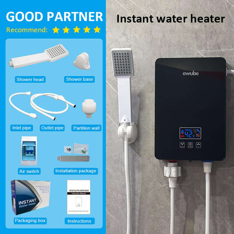 Ewube 6KW 220V Electric Instant Tankless Water Geyser With Wi-Fi & APP Control SA-01