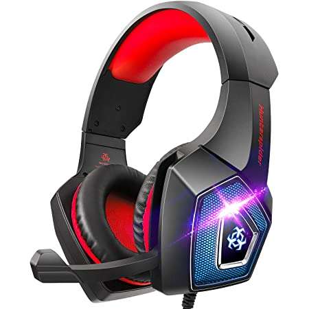 Hunterspider V1 Stereo Bass Game Gaming Headset for PS4 Slim Pro PC with Mic