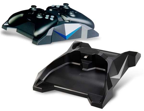 UFO Design Color LED Charging Stand for XBOX One Controllers (Black)