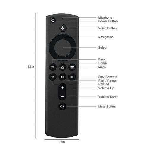 Replacement L5B83H For Amazon 2nd Gen Alexa Voice Fire Stick 4K Remote Control Volume