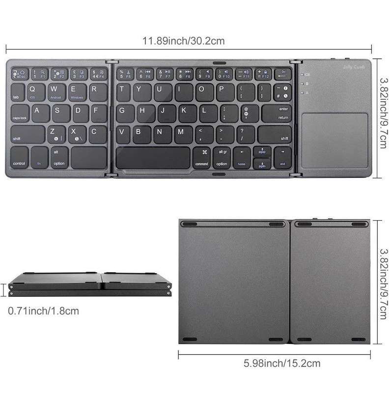 Foldable Bluetooth Keyboard with TouchPad
