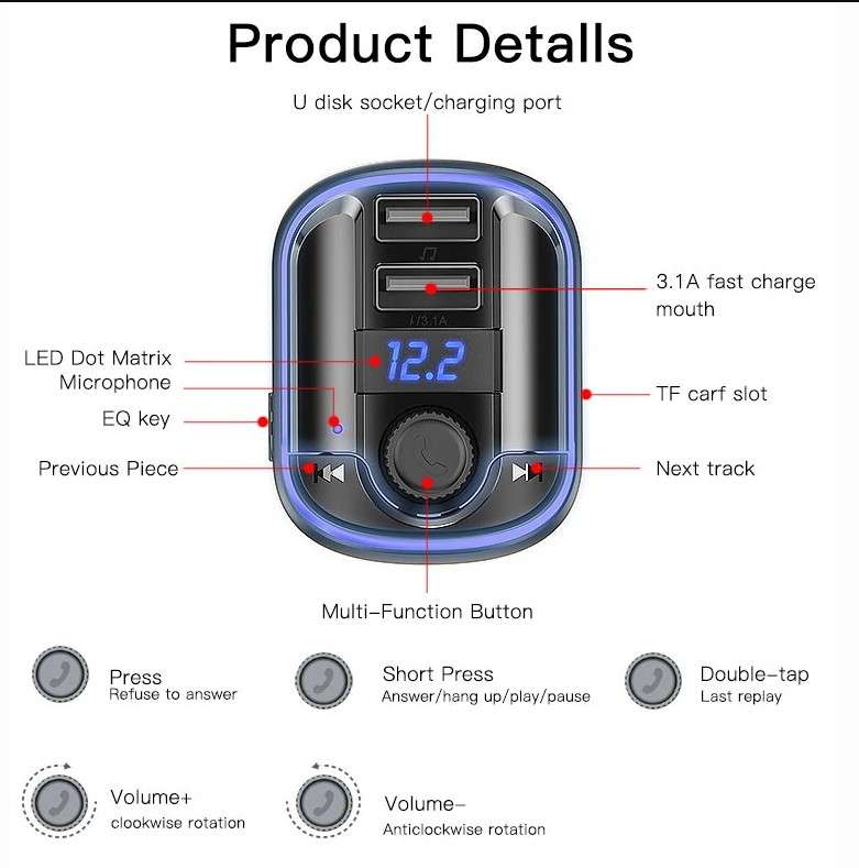 Yesido Y44 FM Transmitter