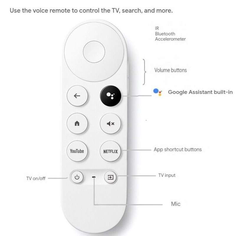 Replacement G9N9N For Chromecast 4K Google TV Voice Bluetooth Remote Control