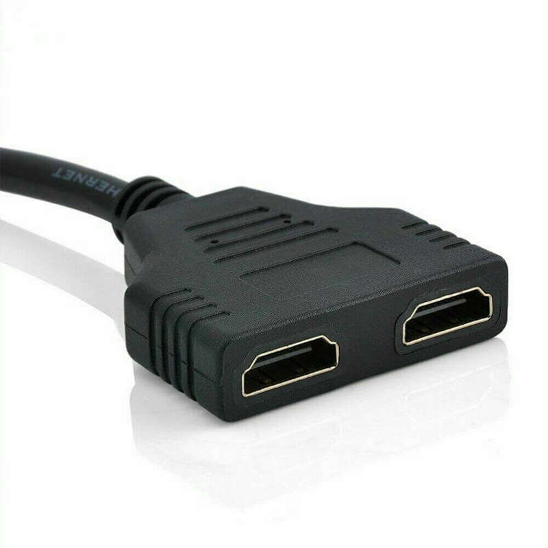 HDMI Splitter Adapter Cable Connect 1 Unit to 2 Outputs