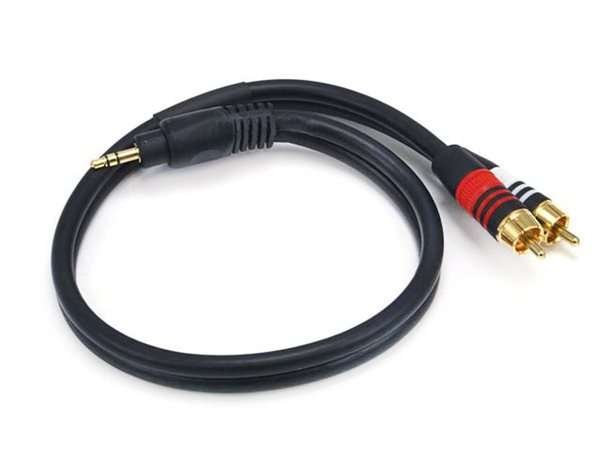 5m 3.5mm Aux to 2RCA adpater converter cable