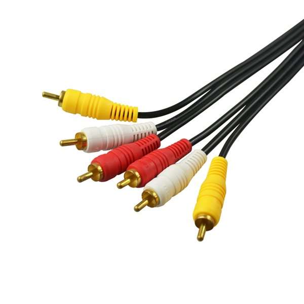 AV CABLE 3RCA Male AUDIO VIDEO Cord Composite Yellow/Red/White