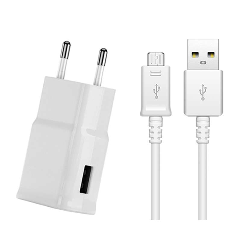 Travel Charger & USB Sync Cable Micro-USB Connector For Samsung/Huawei/LG/Nokia White