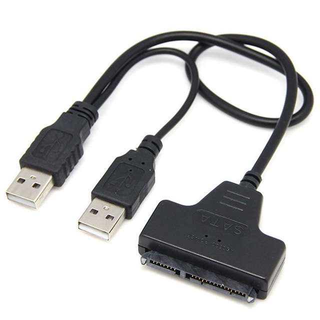 USB 2.0 SATA 7+22Pin to USB2.0 Adapter Cable Fr 2.5 HDD Laptop