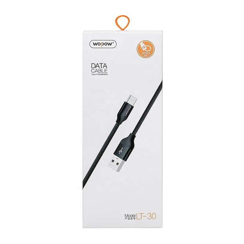 Wopow LT30 USB Type C 2m Cable For Samsung/ Huawei (Black)