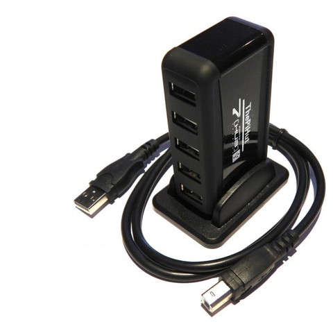PiHut 7 Port Raspberry Pi USB Hub - EU Plug 5V 2A