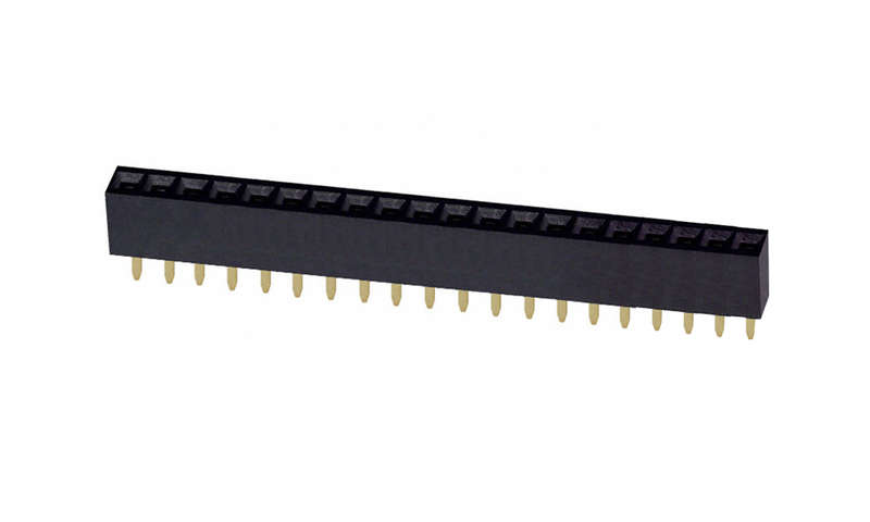 2.54mm Male to Female Single Row Pin Header 20 pin Black