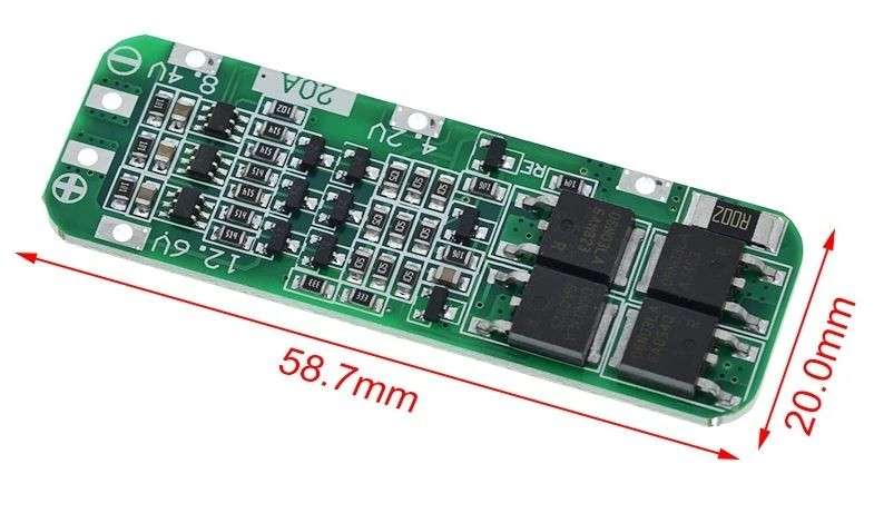 3S 20A Li-ion Lithium Battery BMS Protection Charger Board