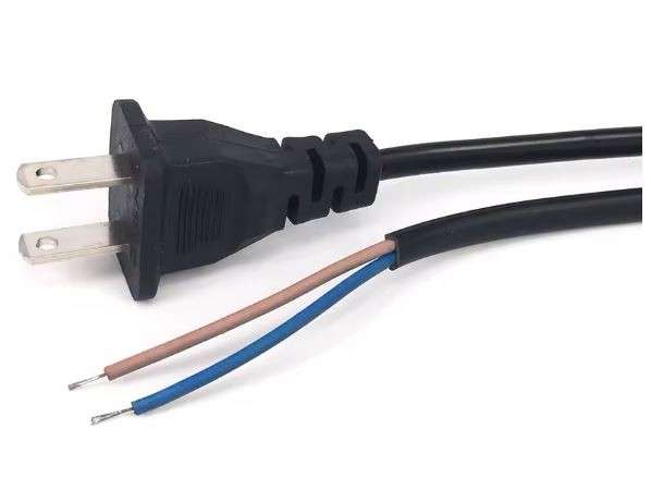 2Pin American US Plug Power Cable