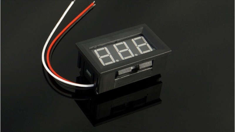 Panel Meter Voltmeter 48x29x22 100V Red