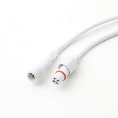4 pin round male + female connector