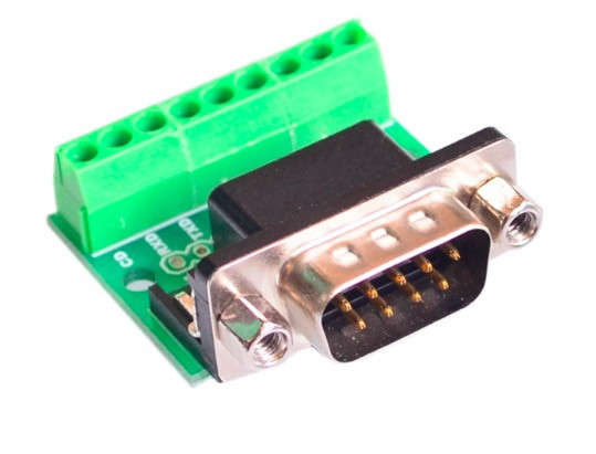 DB9 RS232 Serial to Terminal Male Adapter Connector
