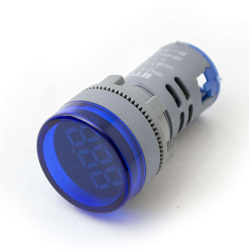 Blue 22mm LCD 220V Digital AC Voltmeter