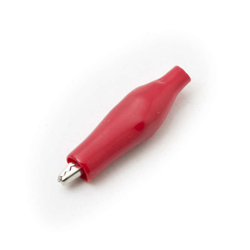 Crocodile Clip with boot 25mm - RED