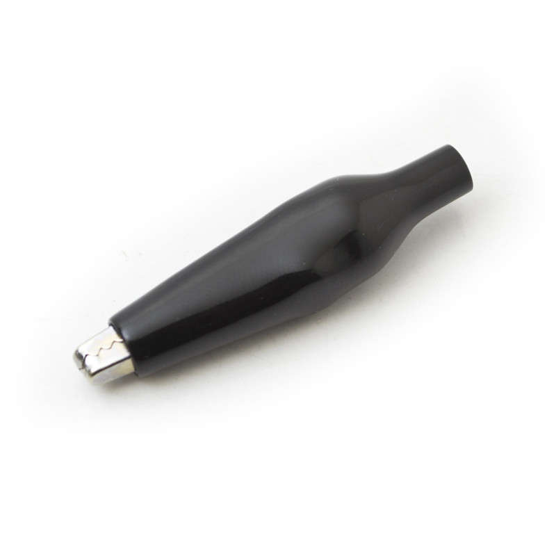 Crocodile Clip with boot 35mm - BLACK