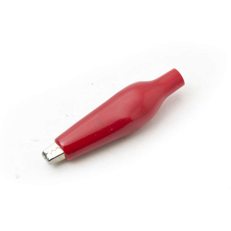 Crocodile Clip with boot 35mm - RED
