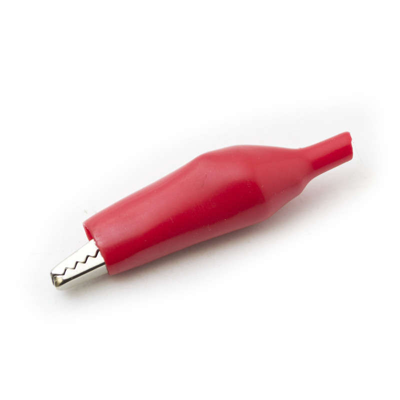 Crocodile Clip with boot 45mm - RED