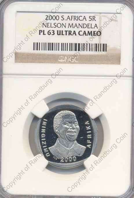 *#* 2000 Prooflike R5 Mandela PL63 NGC Slabbed *#*