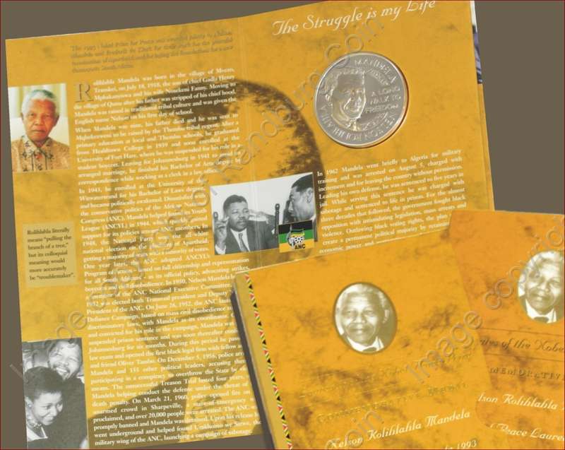 *#* 2001 MANDELA Silver_Nobel_Commemorative SILVER MEDALLION *#*