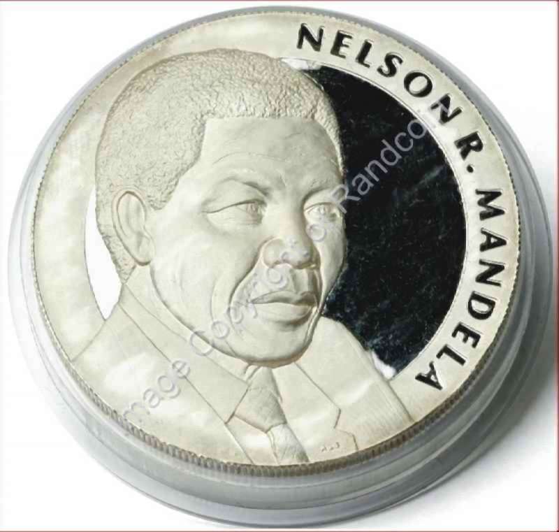 *#* Mandela FNB 5 OZ Silver Medallion in Black Box With certificate *#*